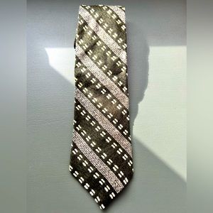 Vintage Christian Dior Monsieur Olive Green Tie